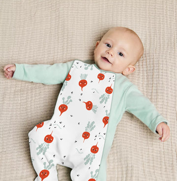 Beet zipper onesie