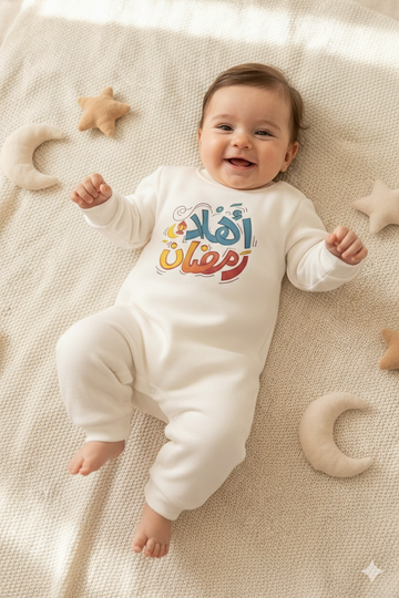 AHLAN RAMADAN off white onesies