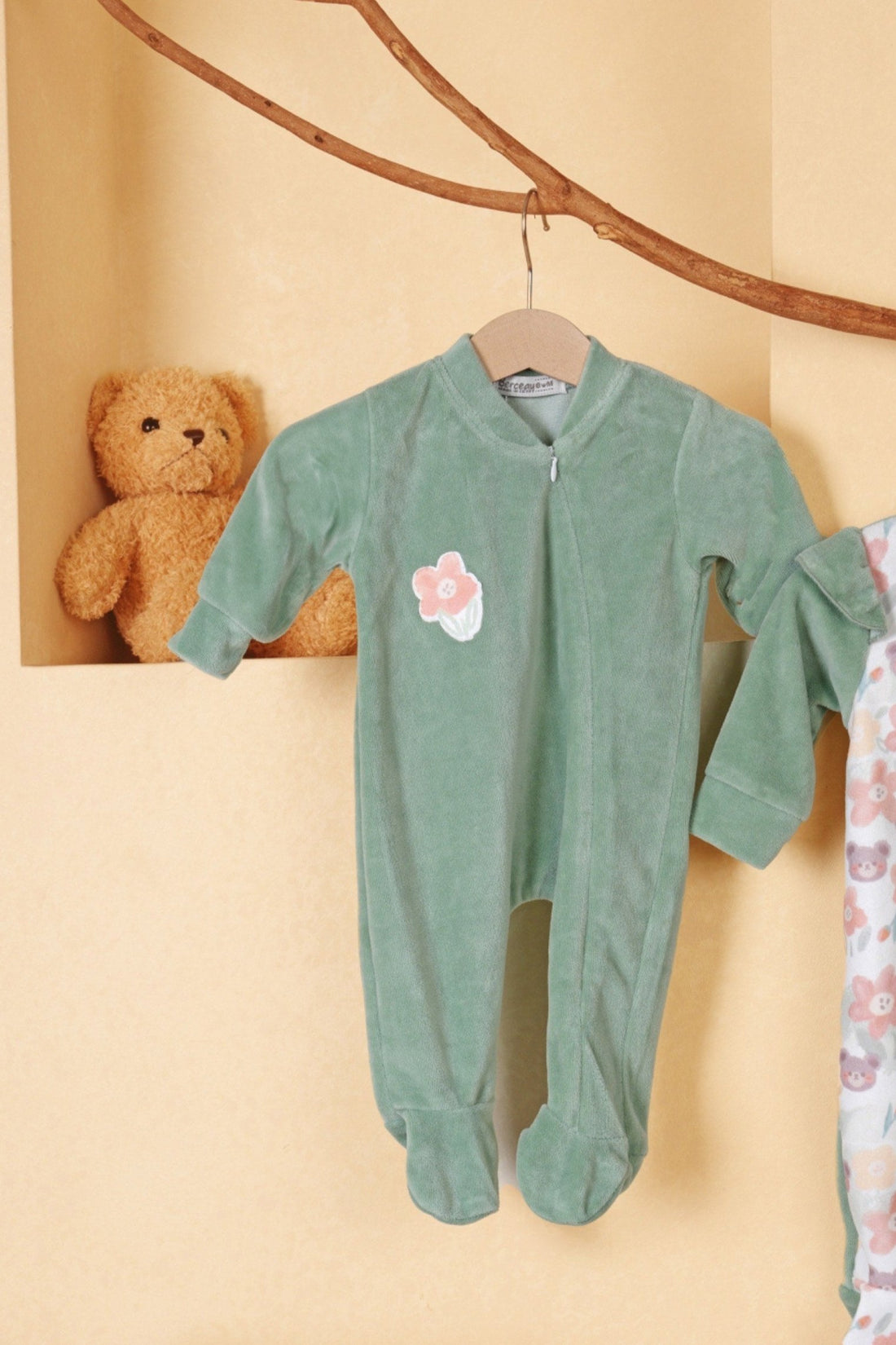 Peachy flower romper